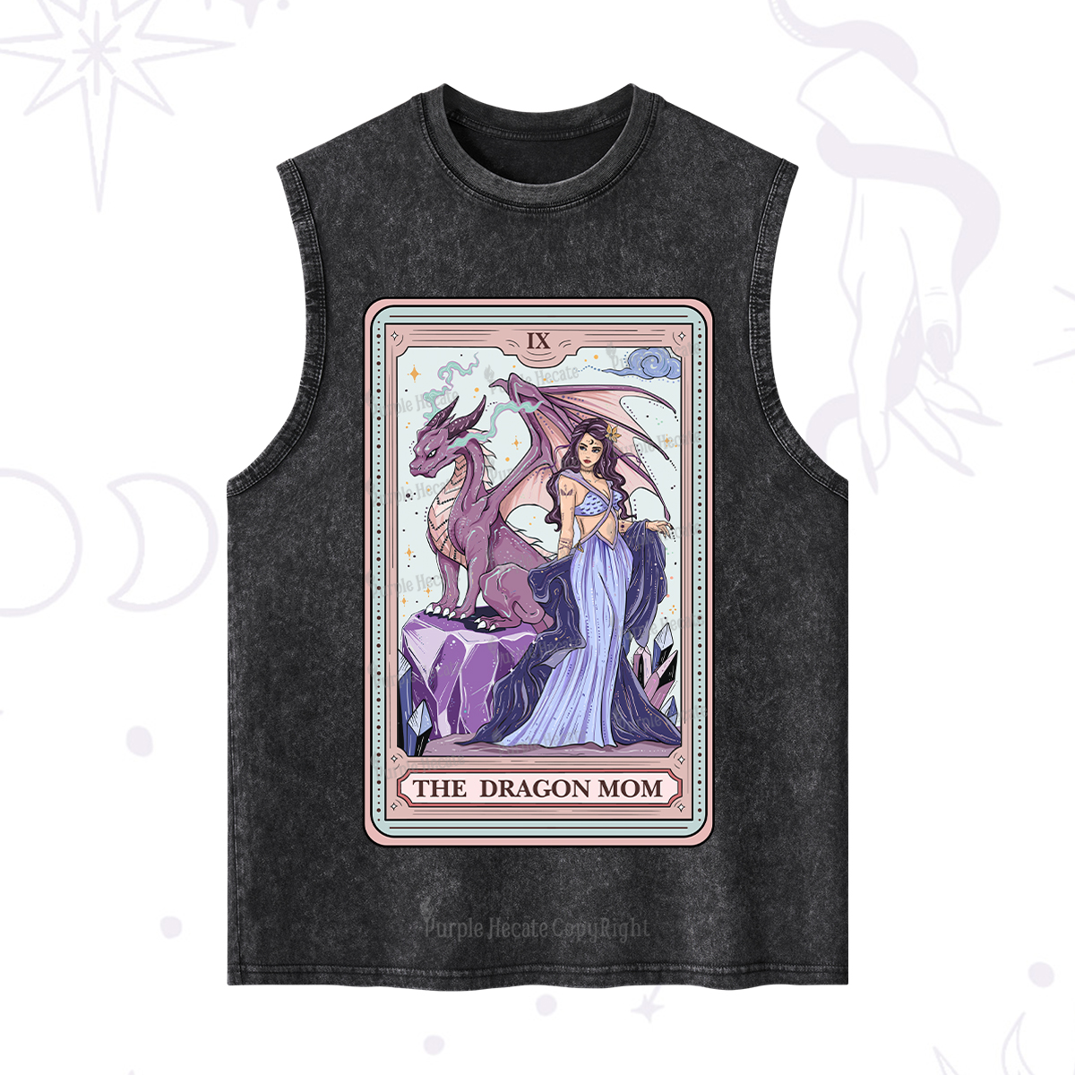 Purplehecate The Dragon Mom Tarot Washed Tank