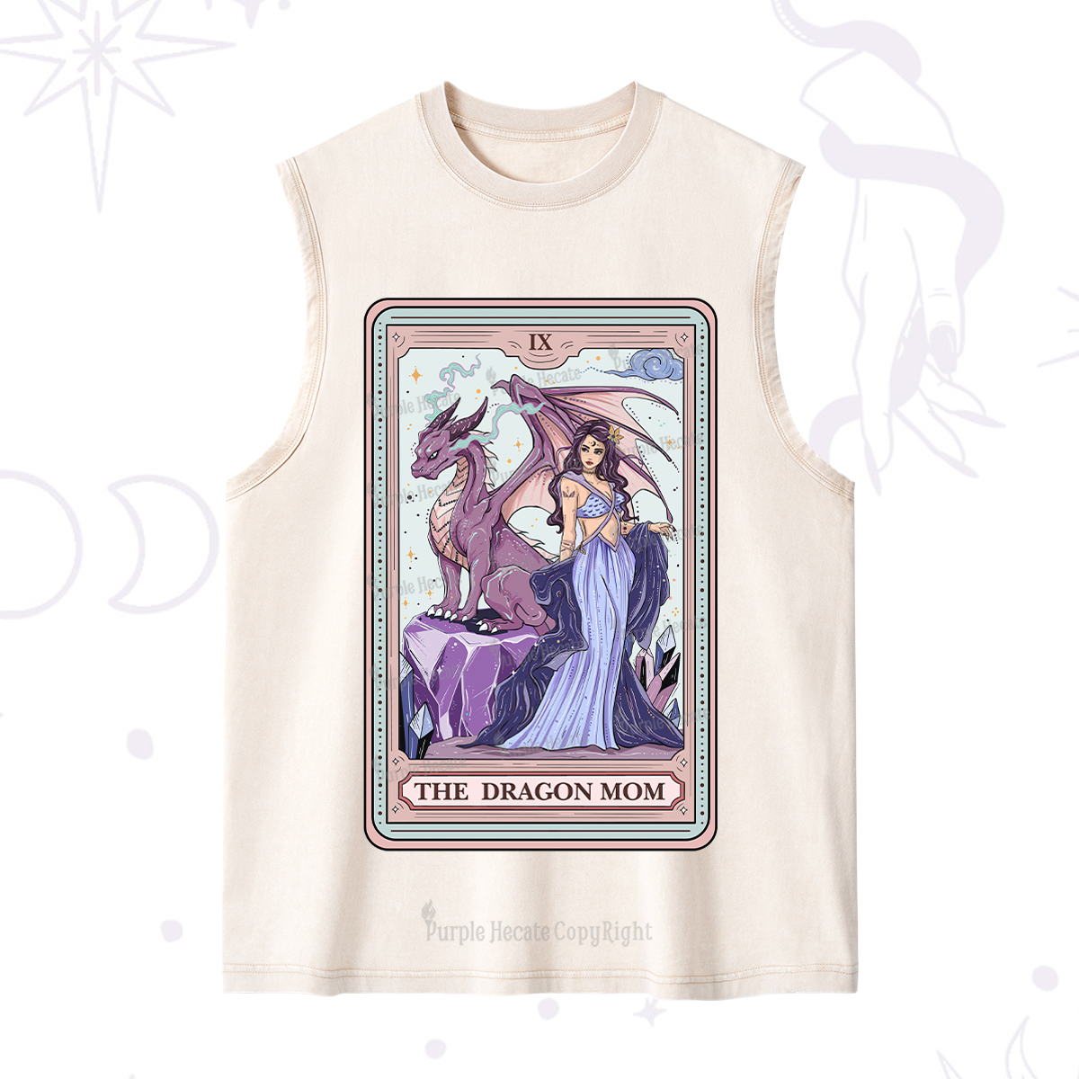 Purplehecate The Dragon Mom Tarot Washed Tank