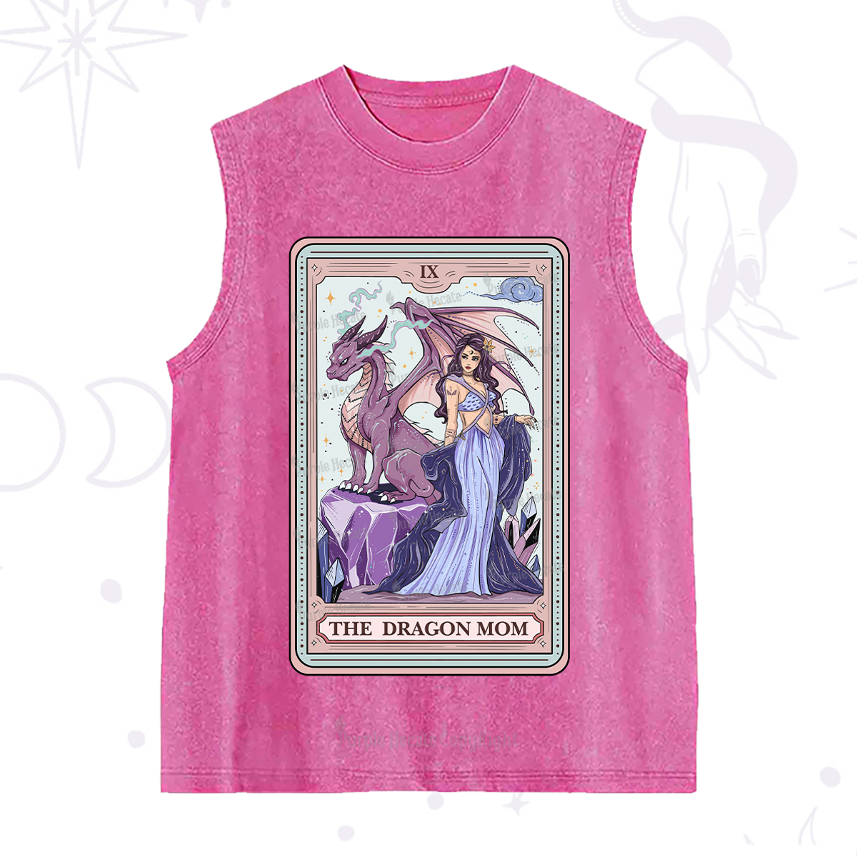Purplehecate The Dragon Mom Tarot Washed Tank