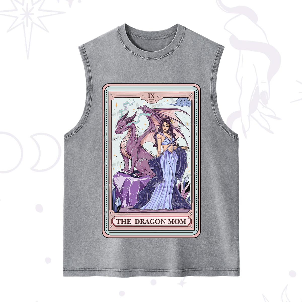 Purplehecate The Dragon Mom Tarot Washed Tank