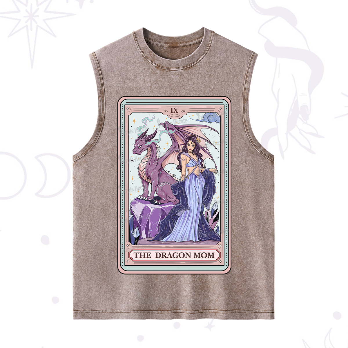 Purplehecate The Dragon Mom Tarot Washed Tank