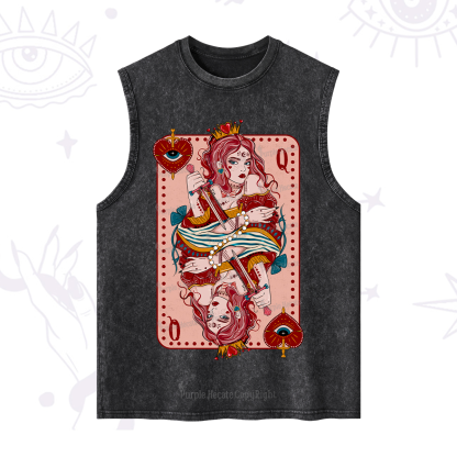 Purplehecate Queen of Hearts Washed Tank