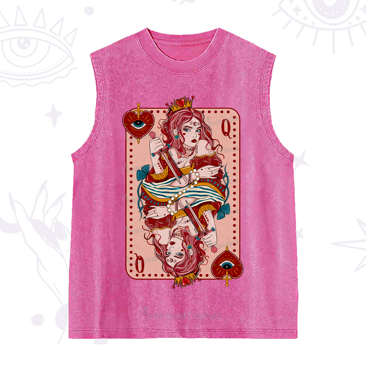 Purplehecate Queen of Hearts Washed Tank