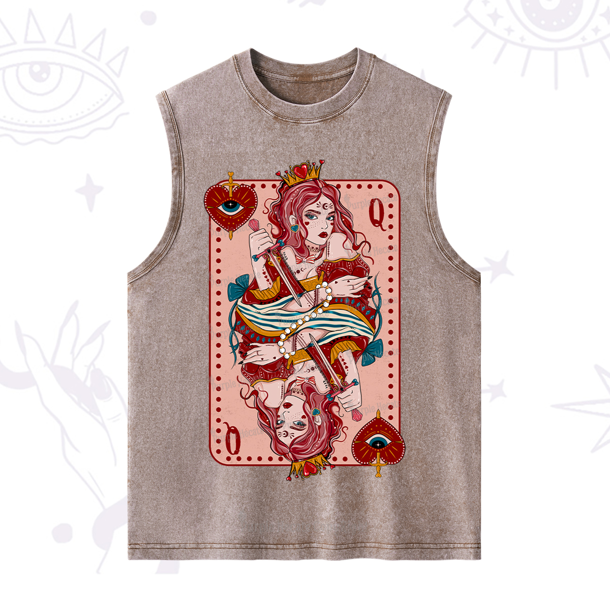 Purplehecate Queen of Hearts Washed Tank