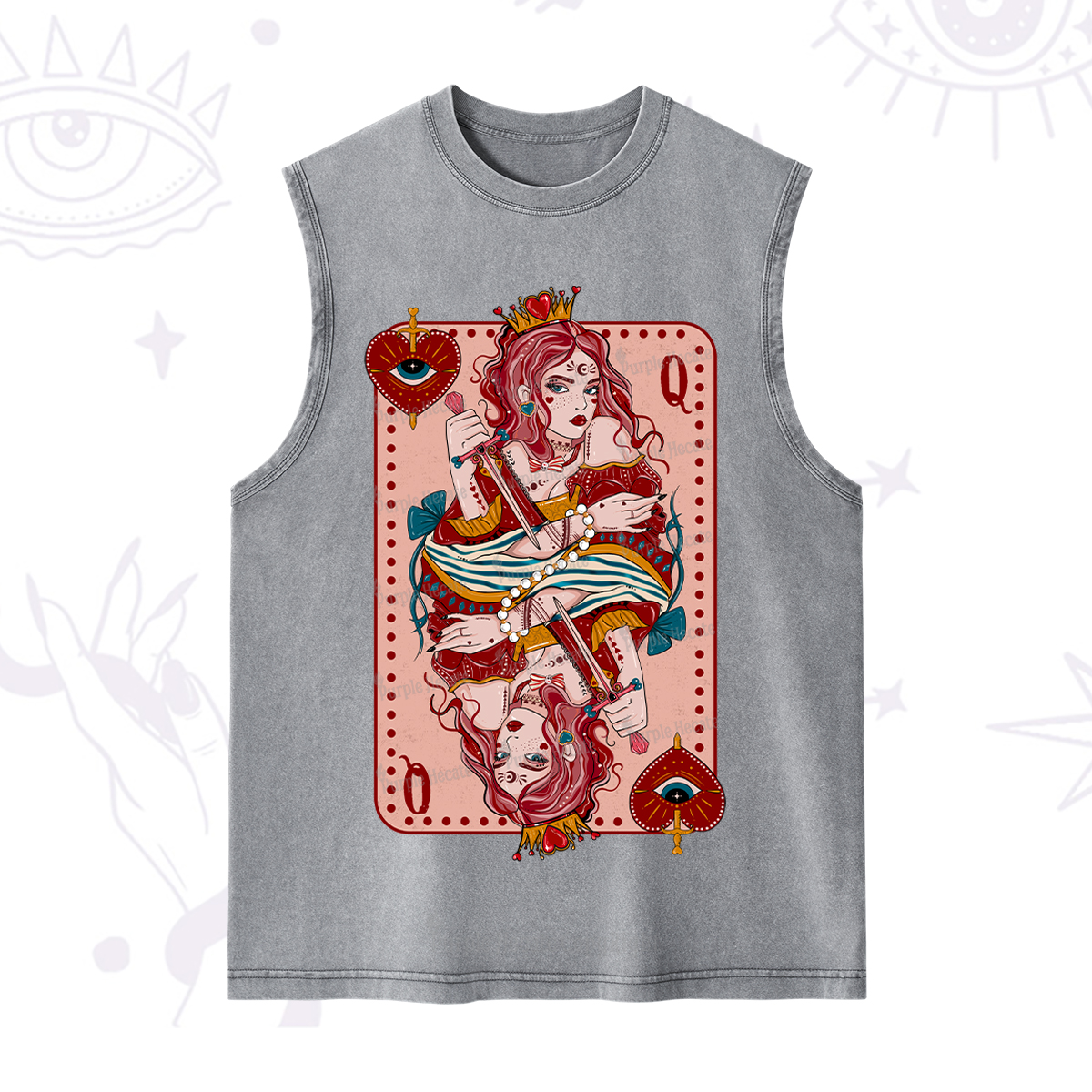 Purplehecate Queen of Hearts Washed Tank