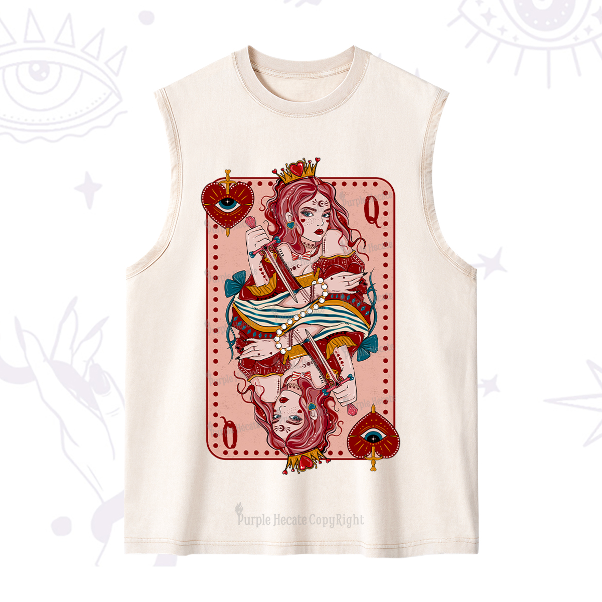 Purplehecate Queen of Hearts Washed Tank
