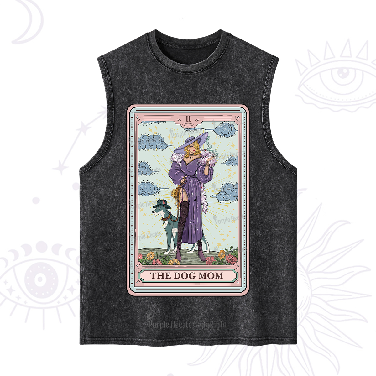 Purplehecate The Dog Mom Tarot Washed Tank