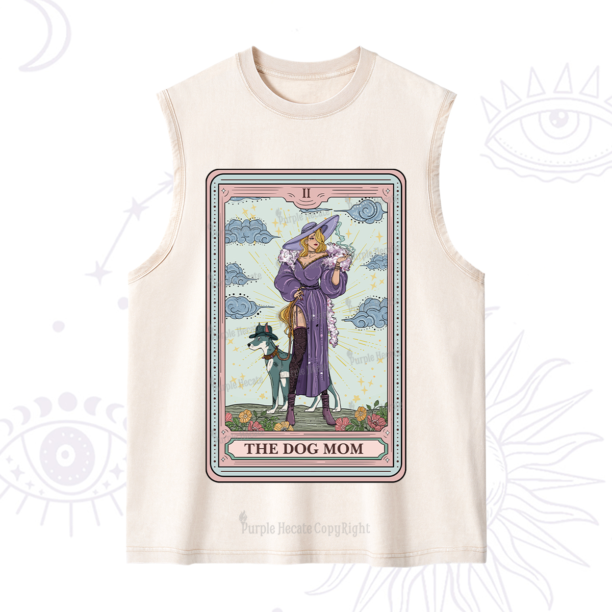 Purplehecate The Dog Mom Tarot Washed Tank