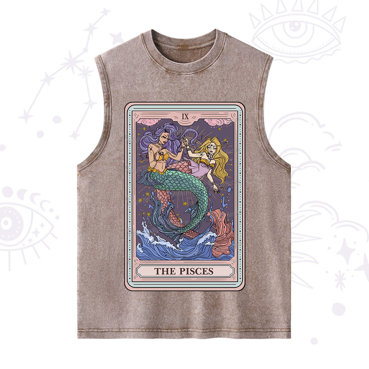 Purplehecate The Pisces Tarot Washed Tank