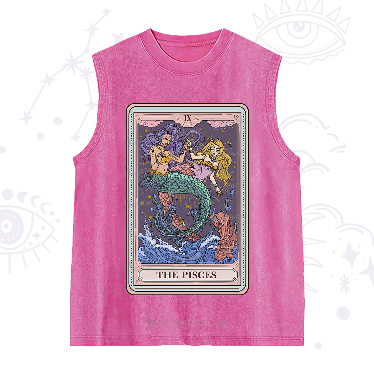 Purplehecate The Pisces Tarot Washed Tank