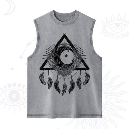Purplehecate Starry Moon Dreamcatcher Washed Tank