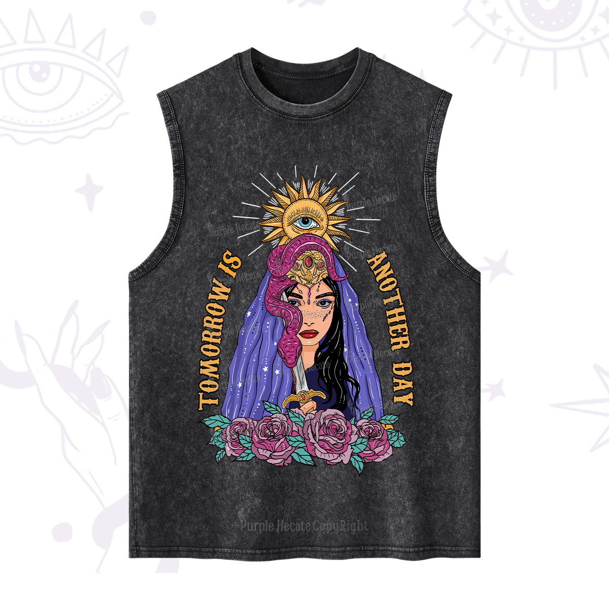 Purplehecate Prophetic Eye Witch Washed Tank