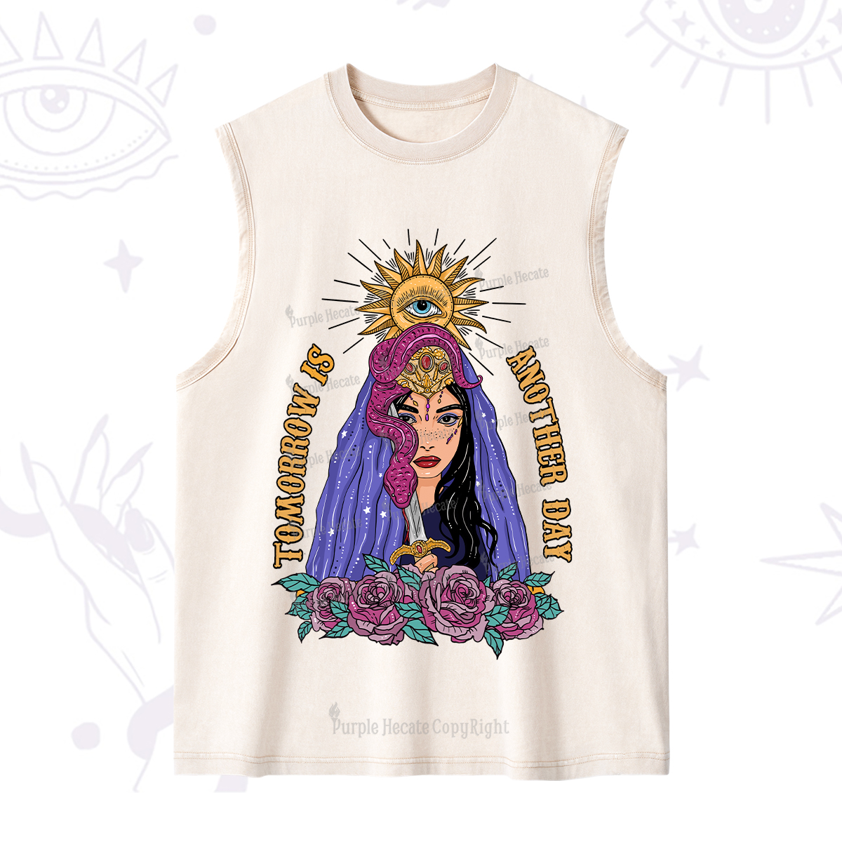 Purplehecate Prophetic Eye Witch Washed Tank