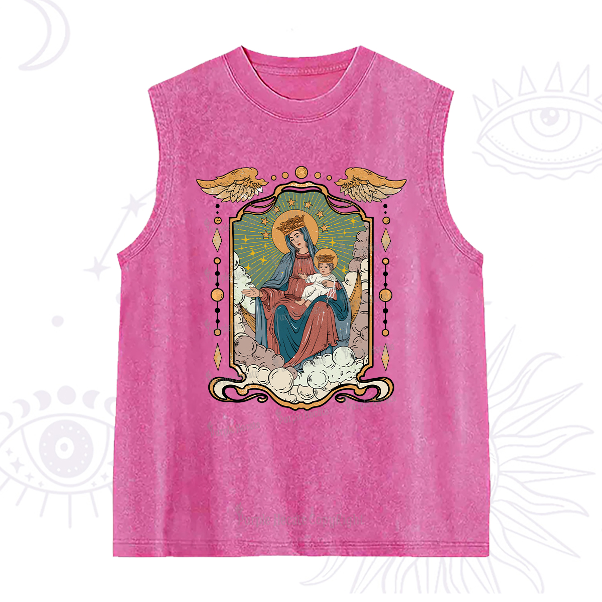 Purplehecate The Lady Of the Rosary Washed Tank