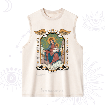 Purplehecate The Lady Of the Rosary Washed Tank