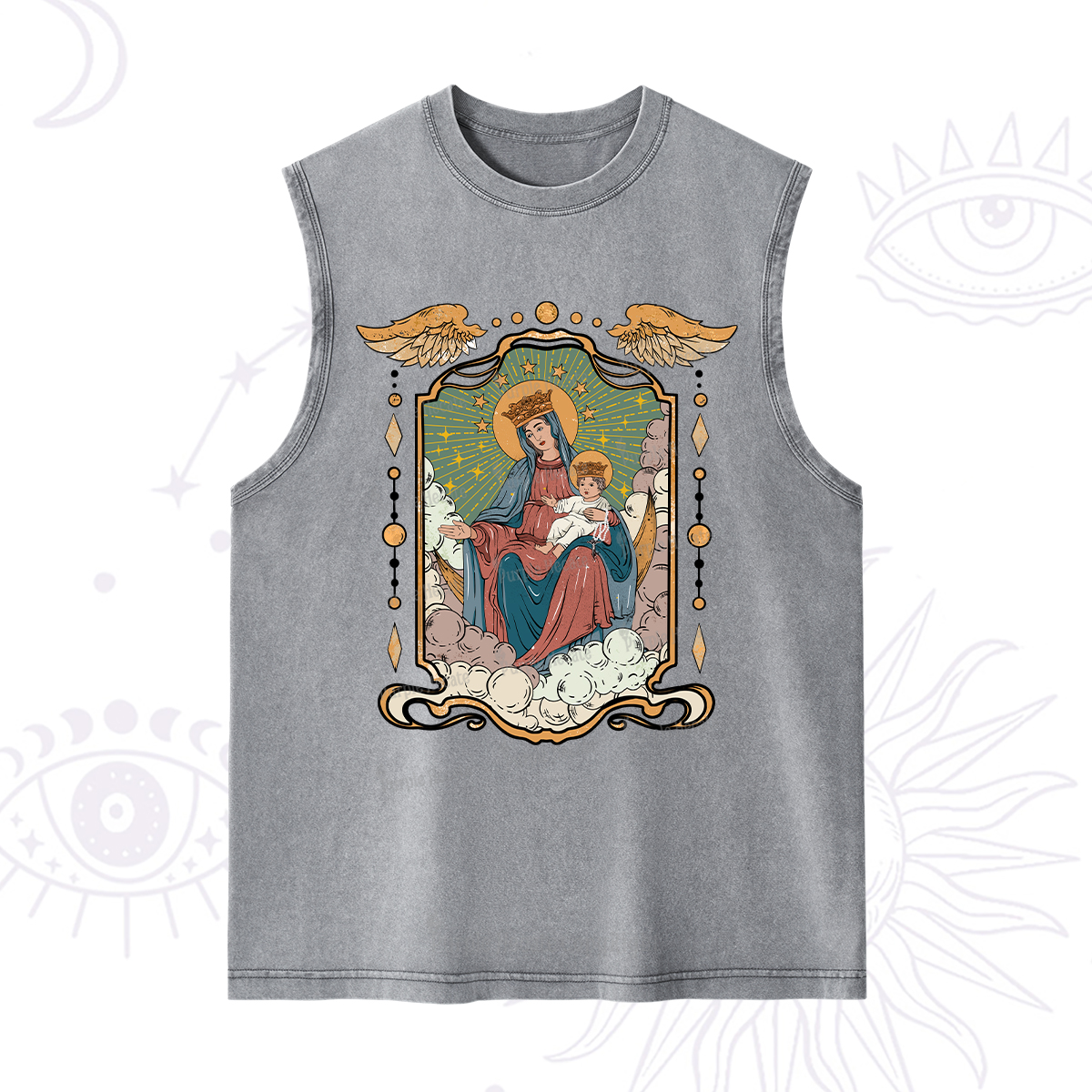 Purplehecate The Lady Of the Rosary Washed Tank