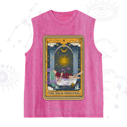Purplehecate The High Priestess Tarot Card Washed Tank