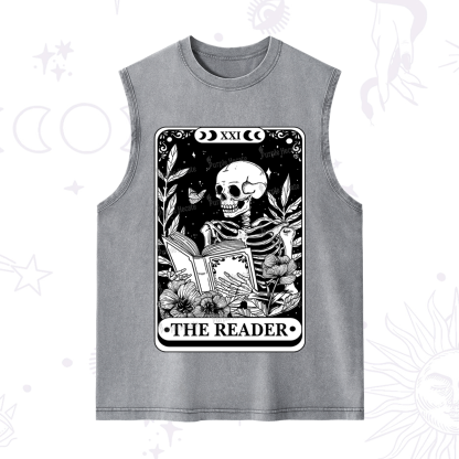 Purplehecate The Reader Tarot Card Washed Tank