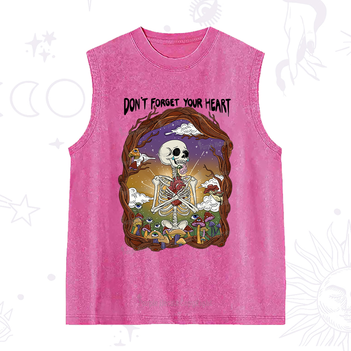 Purplehecate Don't Forget Your Heart Washed Tank