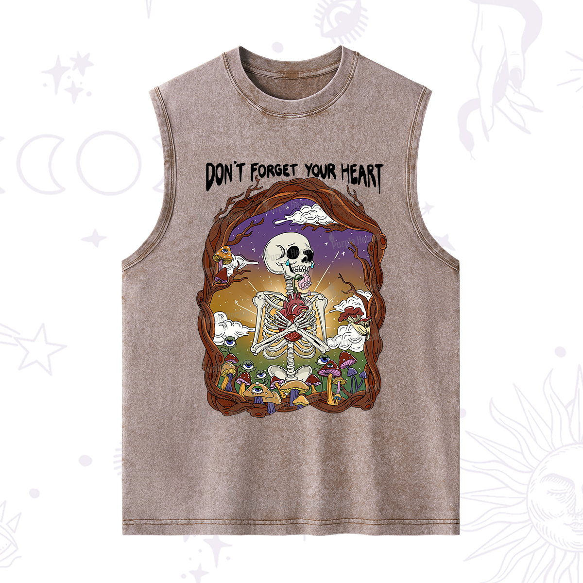 Purplehecate Don't Forget Your Heart Washed Tank