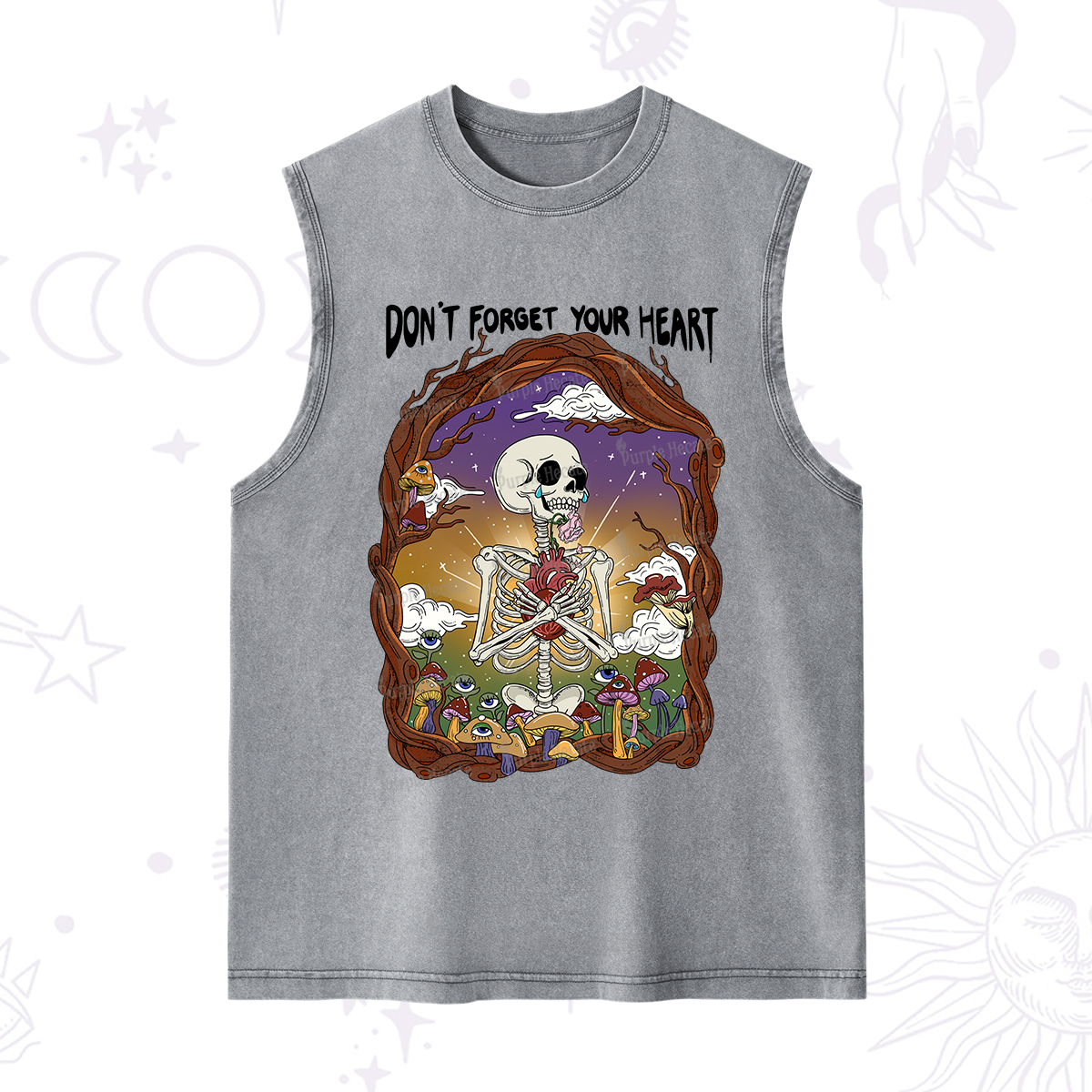 Purplehecate Don't Forget Your Heart Washed Tank