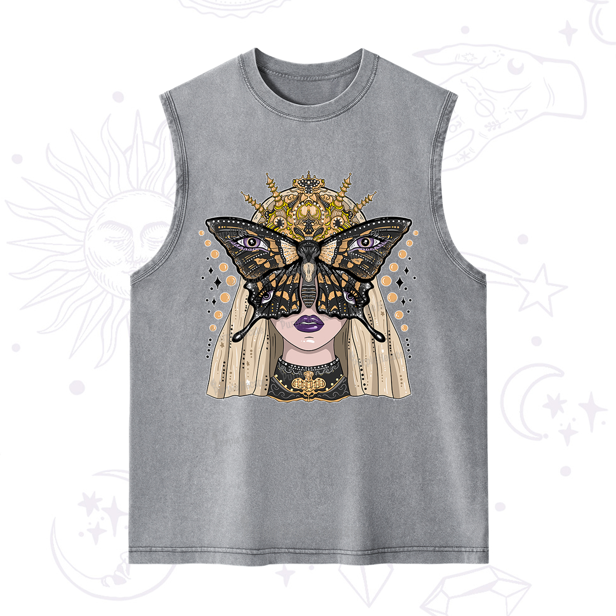 Purplehecate Butterfly Witchy Washed Tank