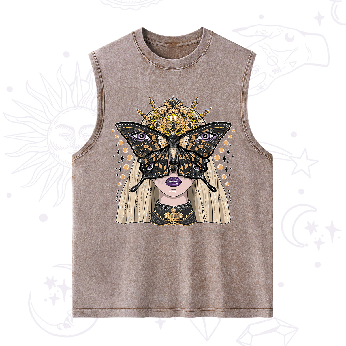 Purplehecate Butterfly Witchy Washed Tank