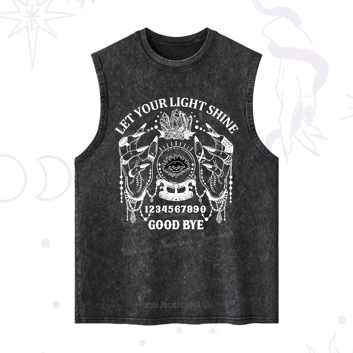 Purplehecate Let Your Light Shine Washed Tank