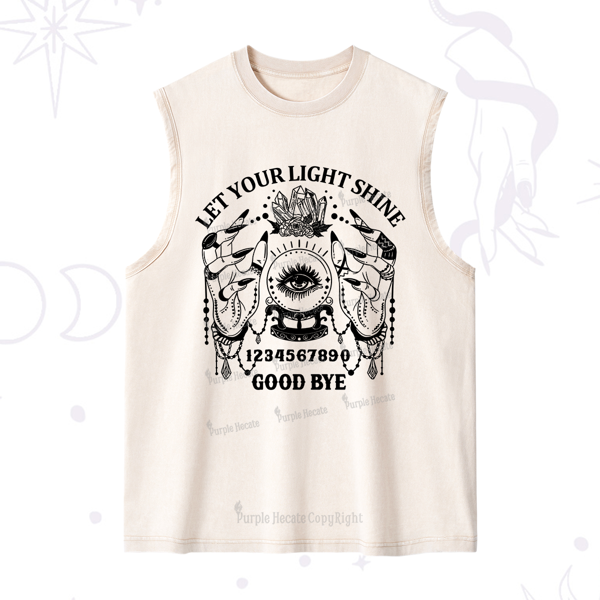 Purplehecate Let Your Light Shine Washed Tank