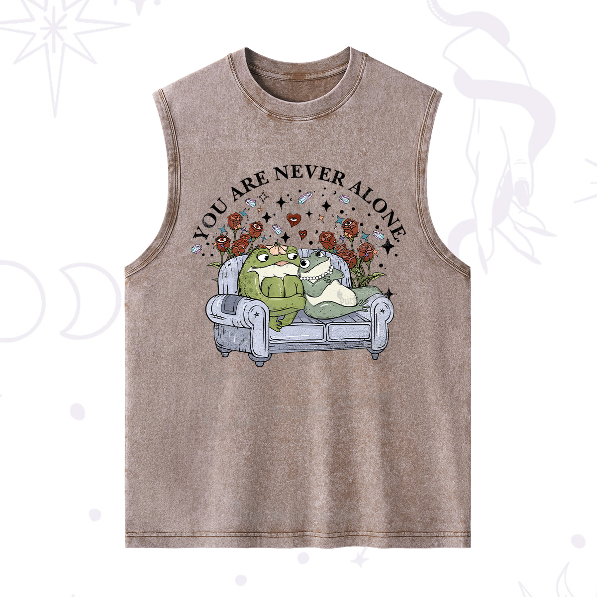 Purplehecate Your Are Never Alone Washed Tank
