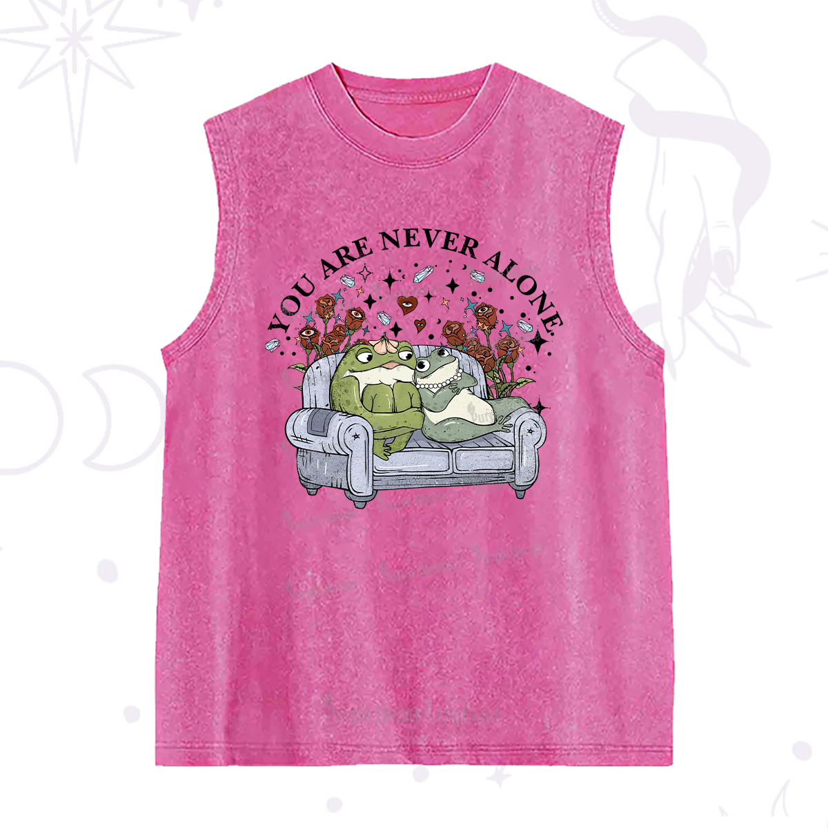 Purplehecate Your Are Never Alone Washed Tank