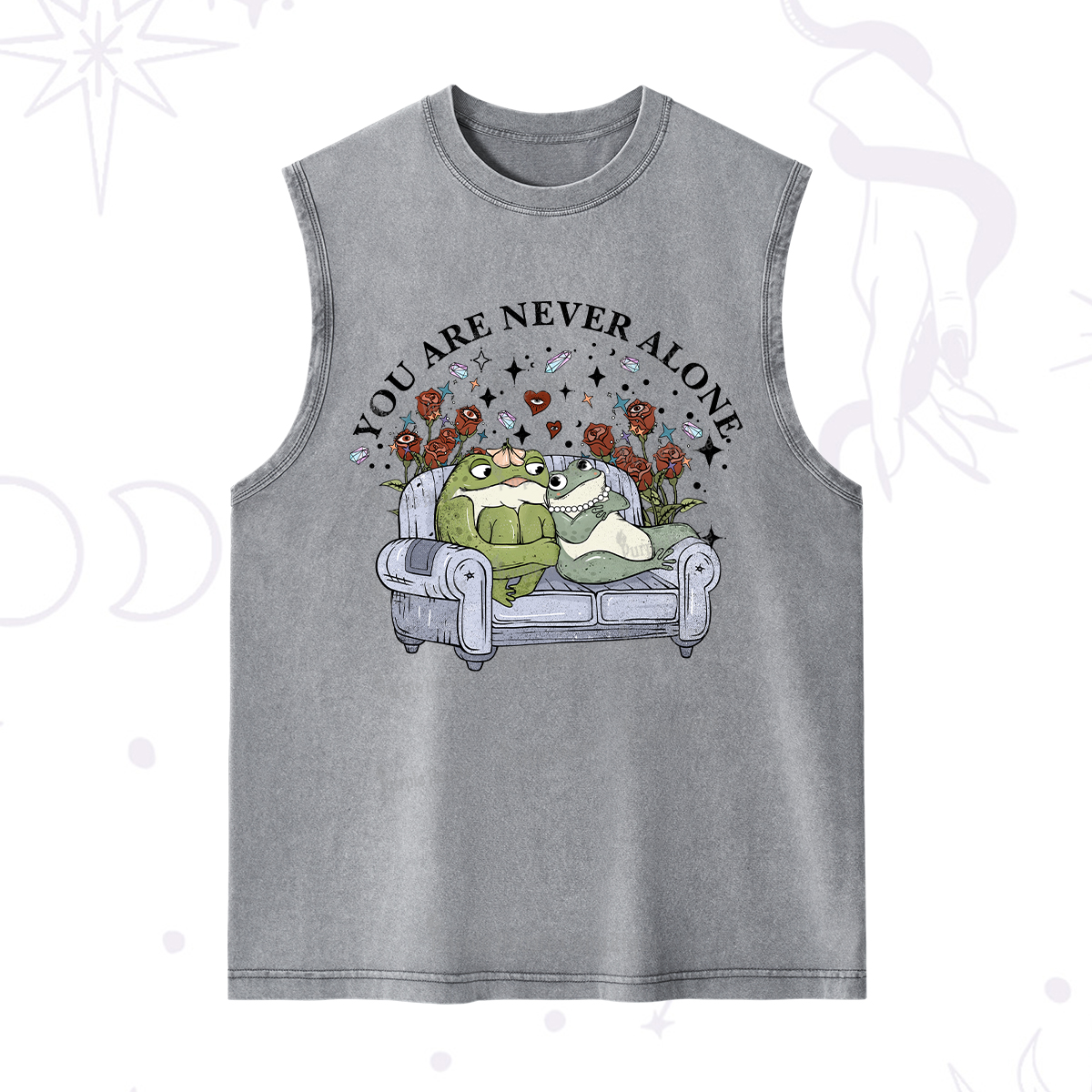 Purplehecate Your Are Never Alone Washed Tank
