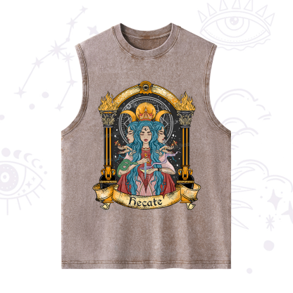 Purplehecate Triple Moon Goddess Hecate Washed Tank