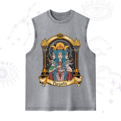 Purplehecate Triple Moon Goddess Hecate Washed Tank
