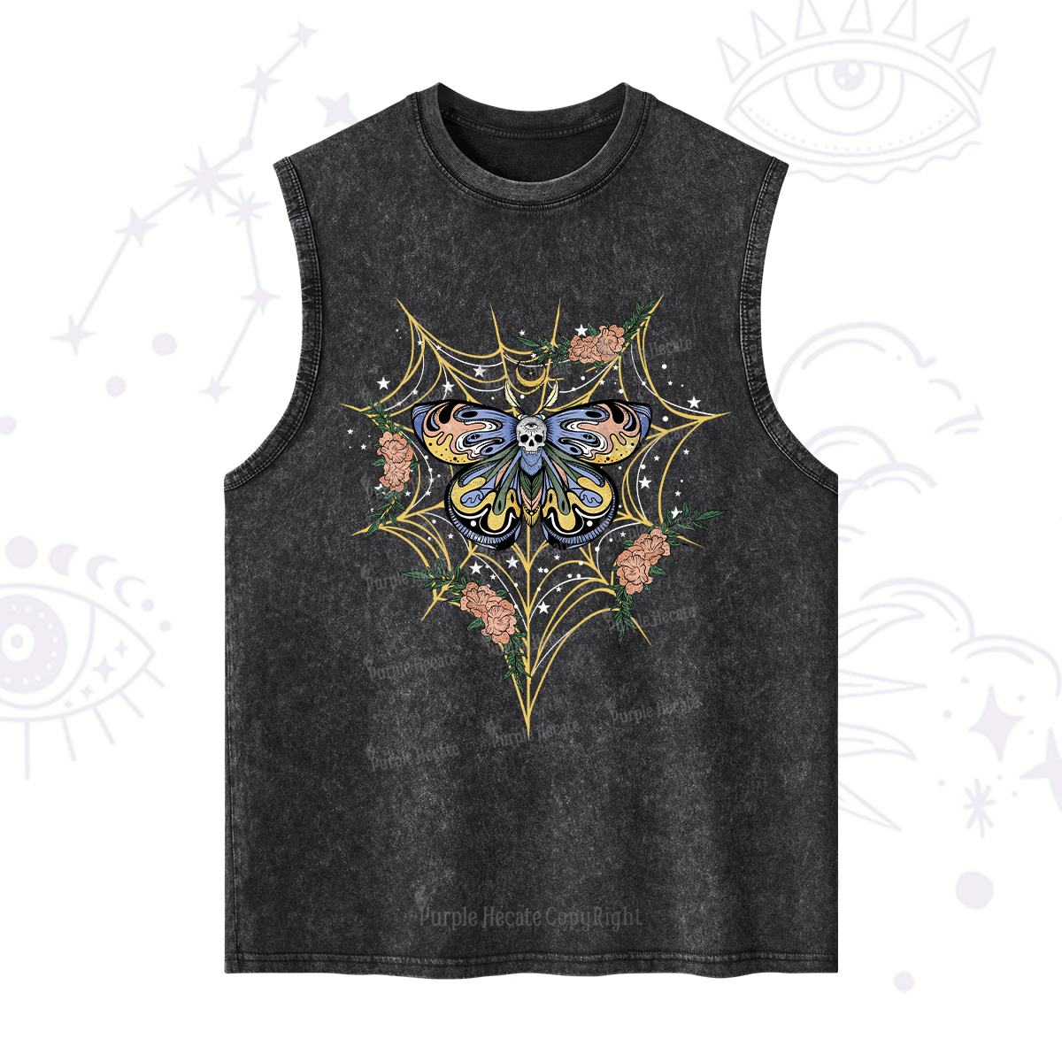 Purplehecate Death Head Moth Washed Tank