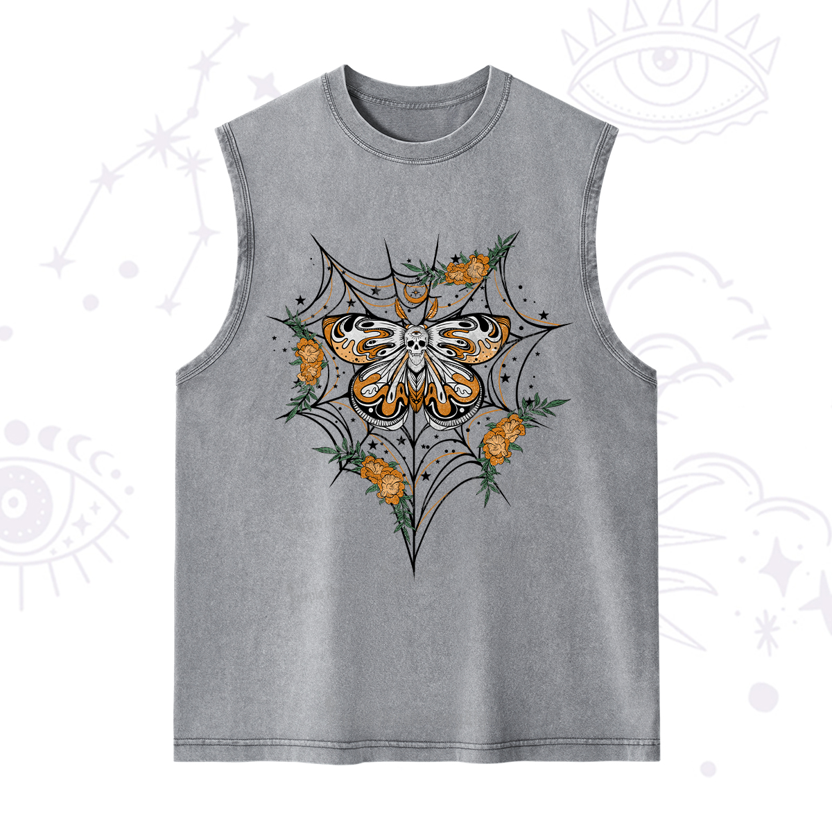 Purplehecate Death Head Moth Washed Tank