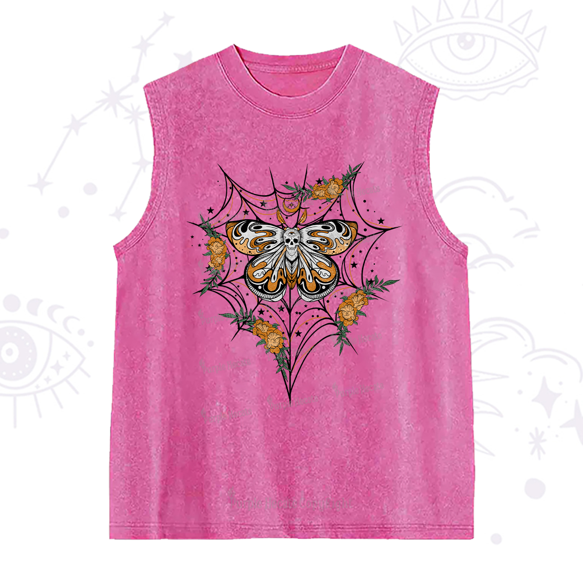 Purplehecate Death Head Moth Washed Tank