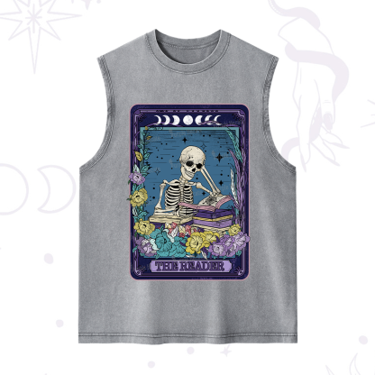 Purplehecate The Reader Tarot Card Washed Tank