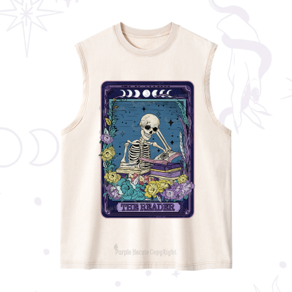 Purplehecate The Reader Tarot Card Washed Tank