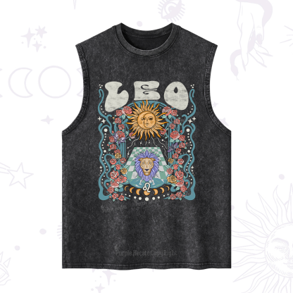 Purplehecate Leo Spirit Zodiac Washed Tank