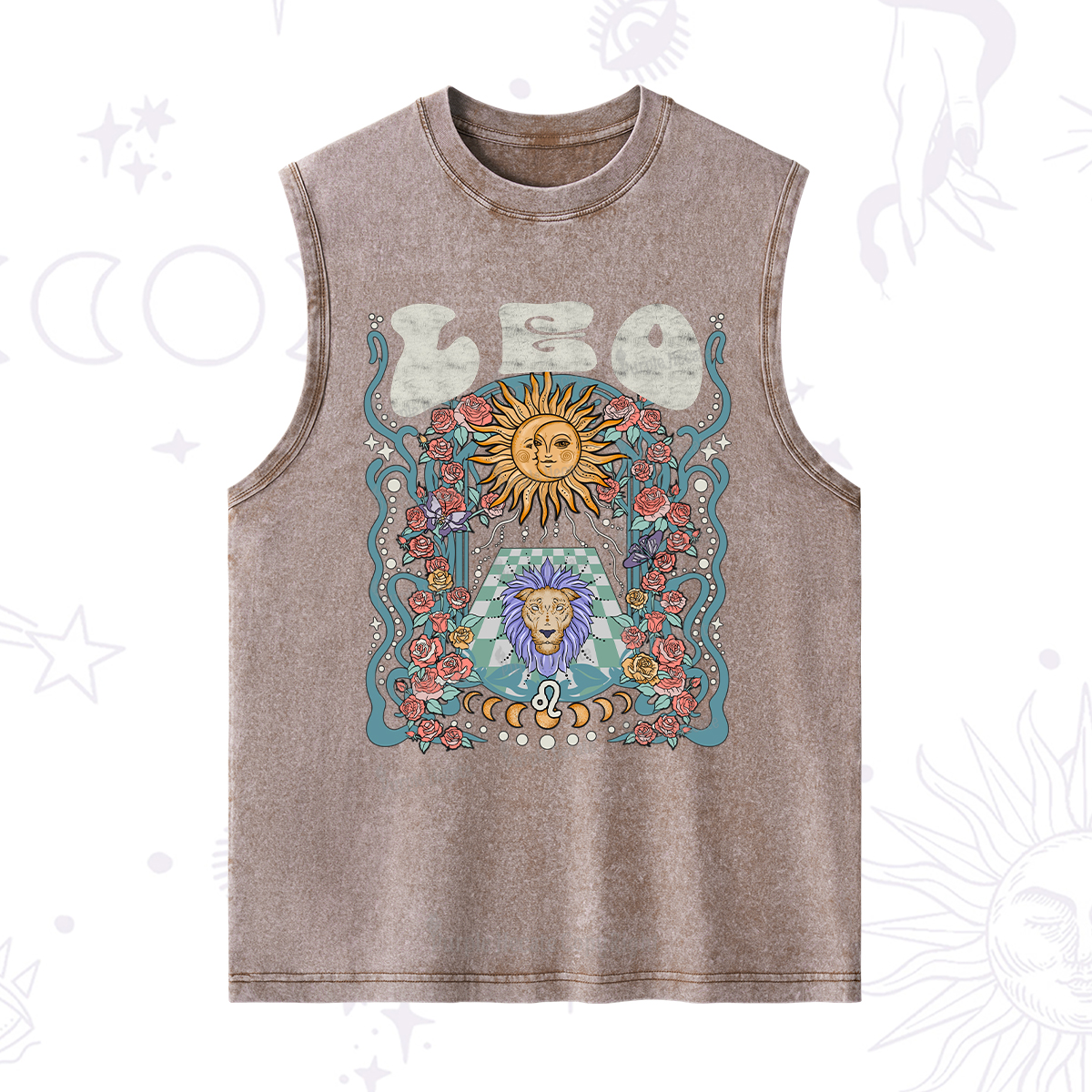 Purplehecate Leo Spirit Zodiac Washed Tank