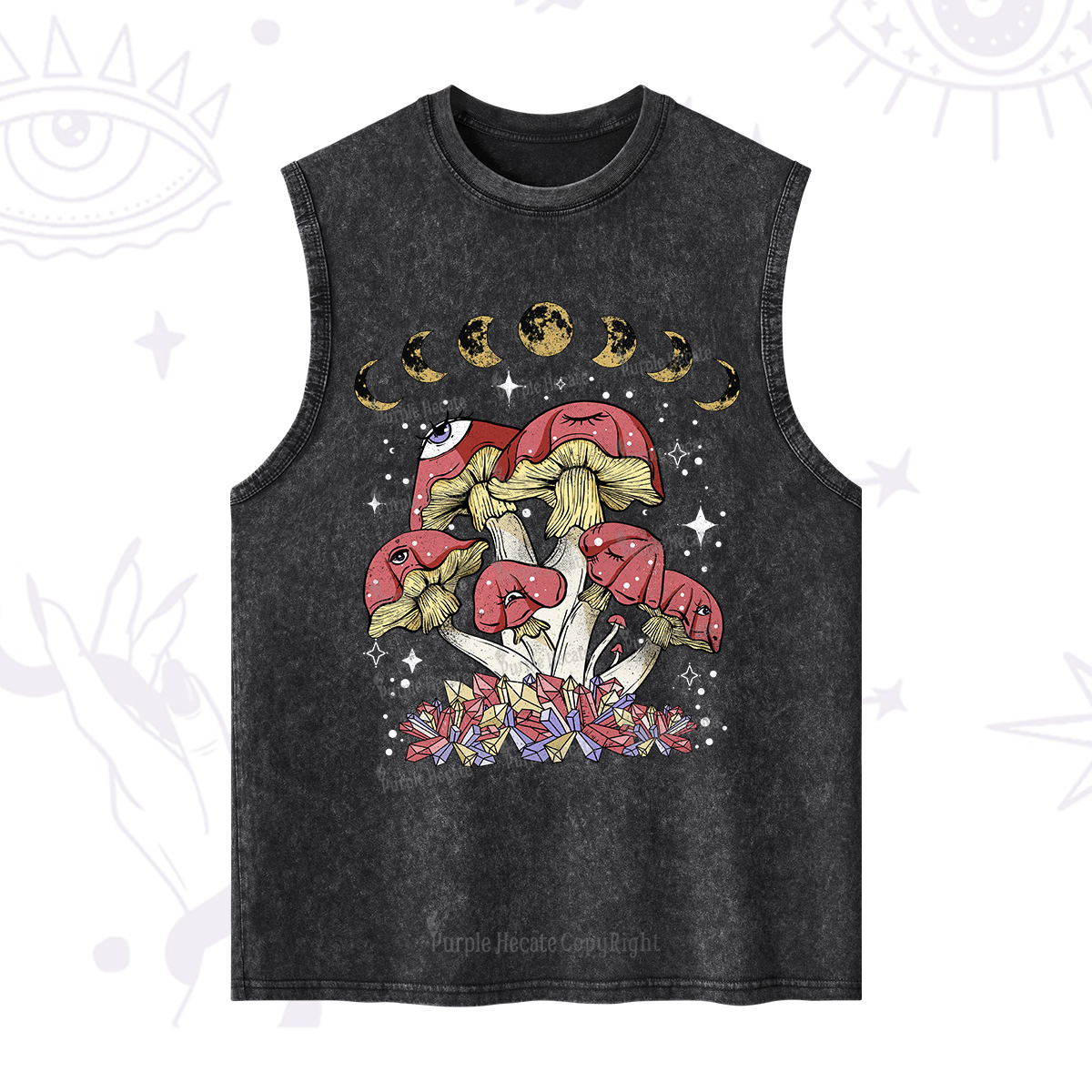 Purplehecate Magic Mushroom Washed Tank