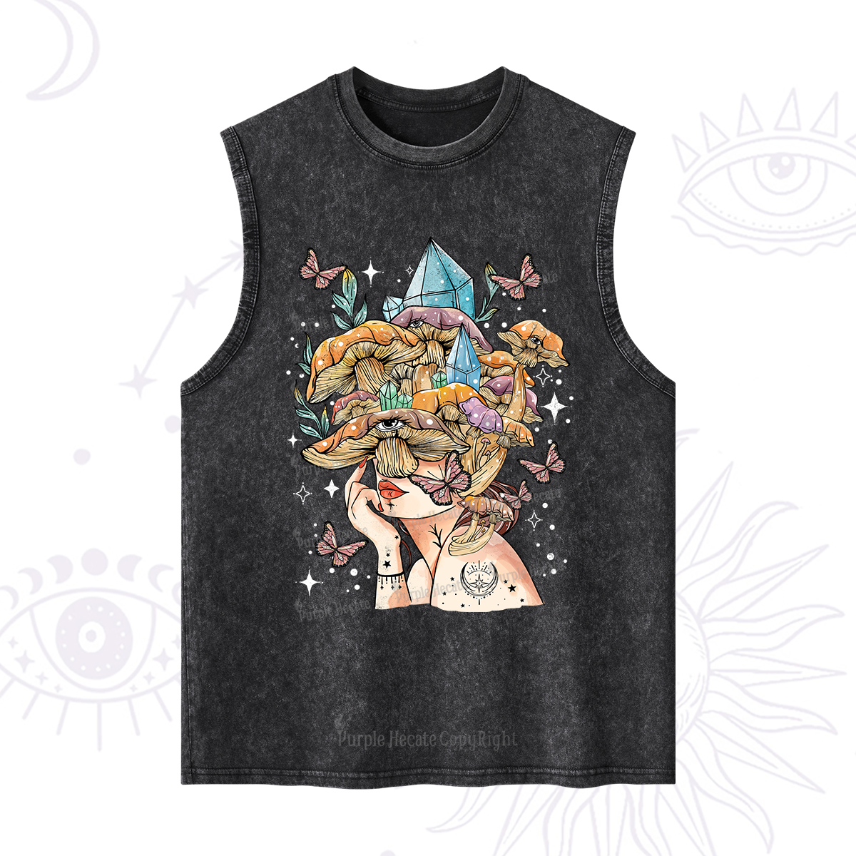 Purplehecate Crystal Goddess Washed Tank