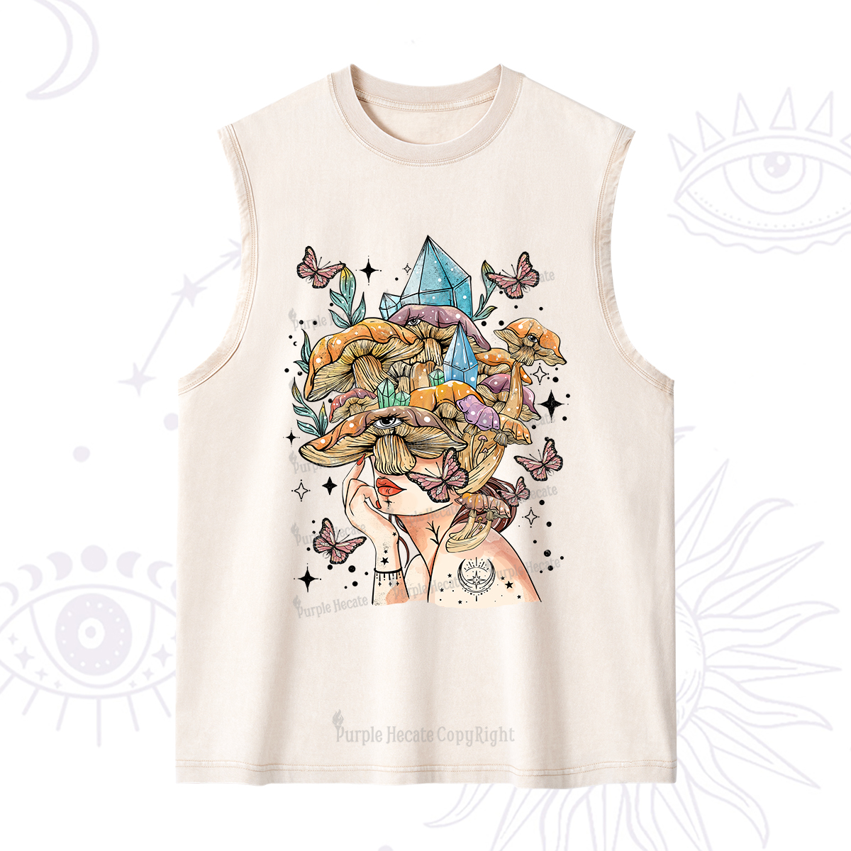 Purplehecate Crystal Goddess Washed Tank