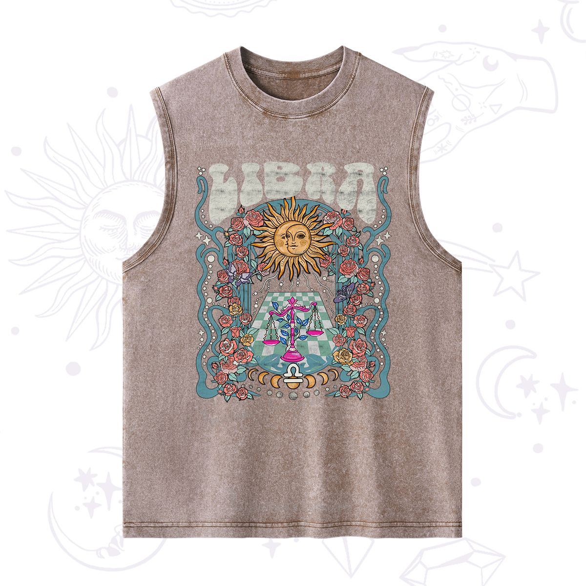Purplehecate Libra Spirit Zodiac Washed Tank