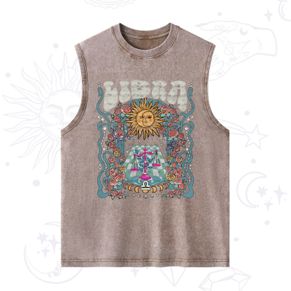 Purplehecate Libra Spirit Zodiac Washed Tank
