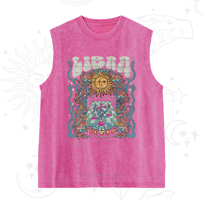 Purplehecate Libra Spirit Zodiac Washed Tank