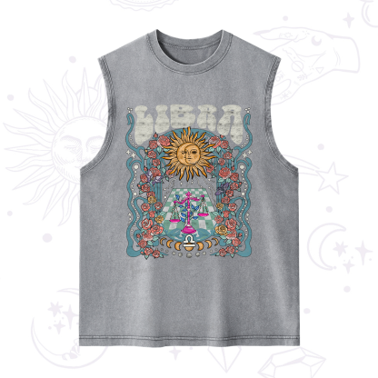 Purplehecate Libra Spirit Zodiac Washed Tank