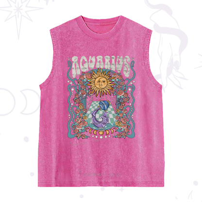 Purplehecate Aquarius Spirit Zodiac Washed Tank