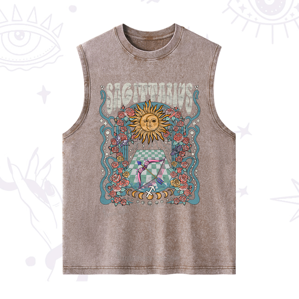 Purplehecate Sagittarius Spirit Zodiac Washed Tank
